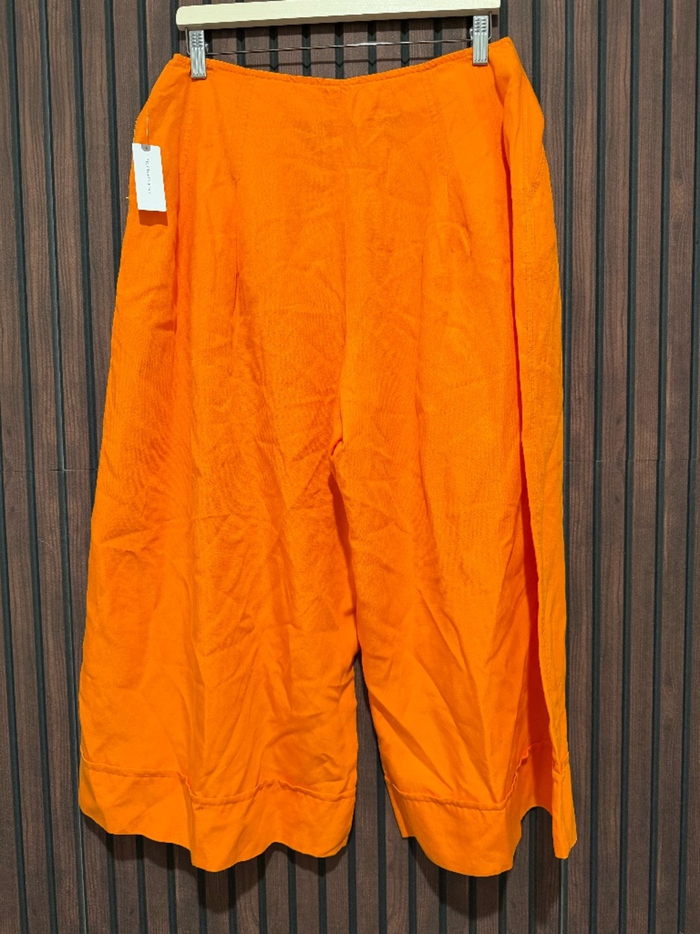Anthropologie Maeve Orange Wide Leg Crop Pants NWT Size 12